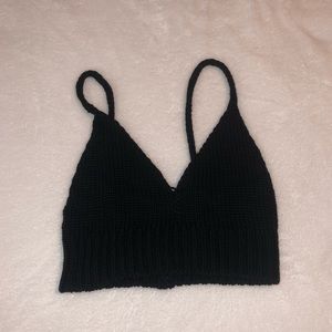 Black crochet top